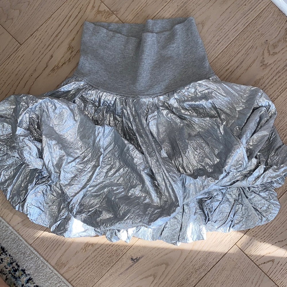 Norma Kamali Everlast Skirt , Silver - S